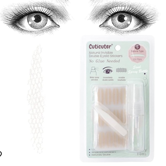 Double Eyelid Tape, Invisible Lace Eyelid Lifter Strips, Natural - Picture 1 of 6